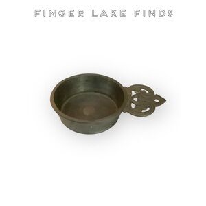 Antique One Handled John Q. Groot Pewter Bowl